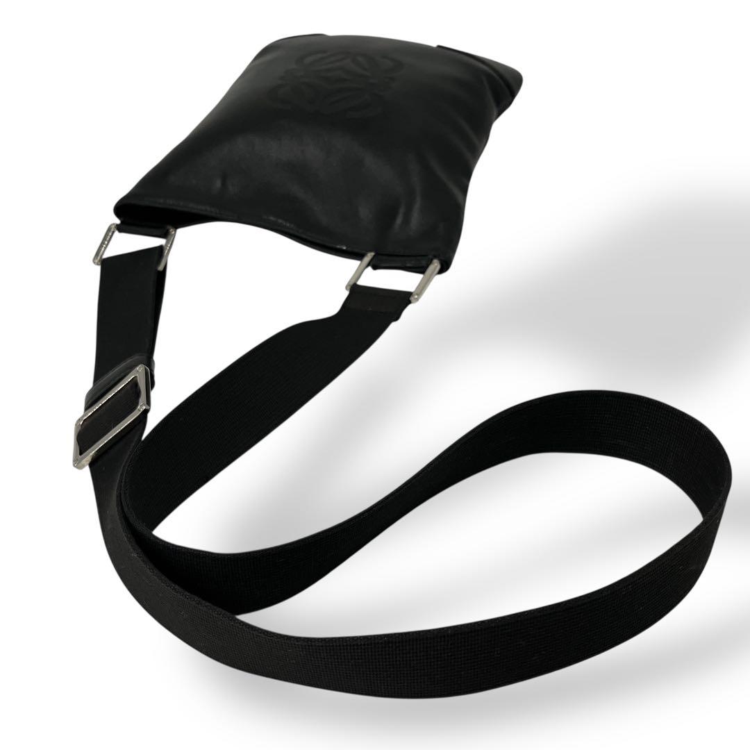 Loewe Anagram Shoulder Bag Sakosh Black Leather Archive Y2k