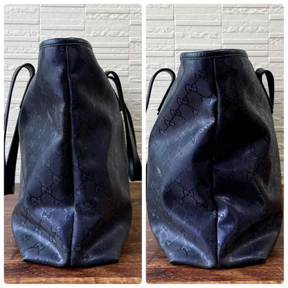 Gucci GG Supreme Crystal Tote Bag Patent Leather Purple — view 3