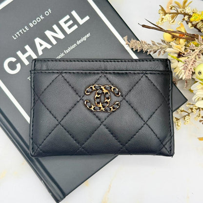 Chanel 19 Lambskin Card Case
