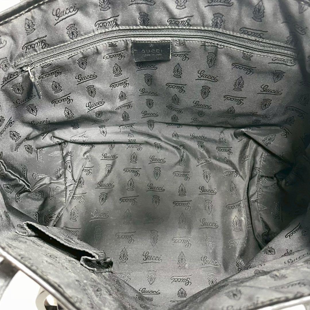 Gucci GG Tote Canvas Brown Charm Leather — view 4