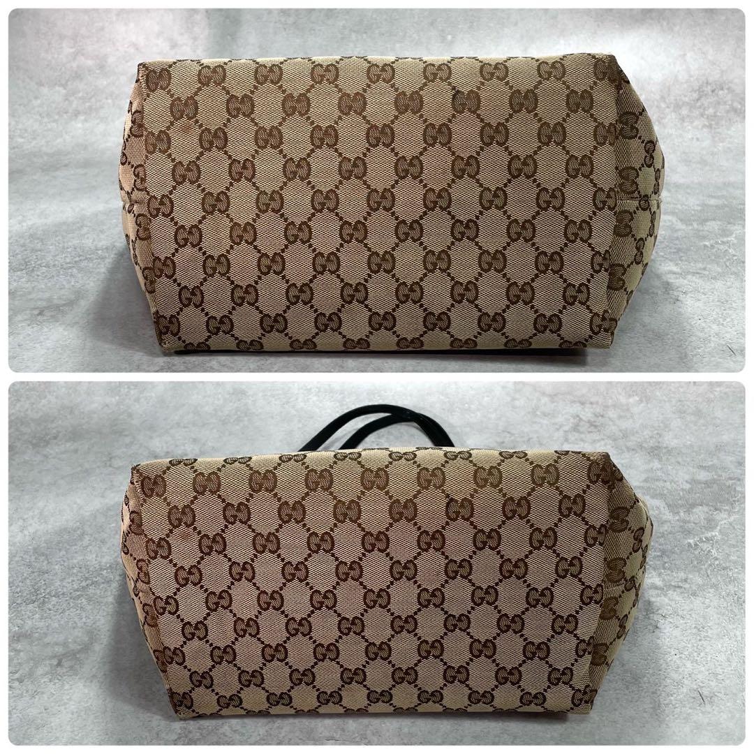Gucci GG Tote Canvas Brown Charm Leather — view 8