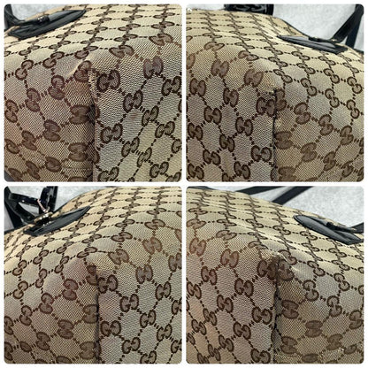 Gucci GG Tote Canvas Brown Charm Leather — view 9