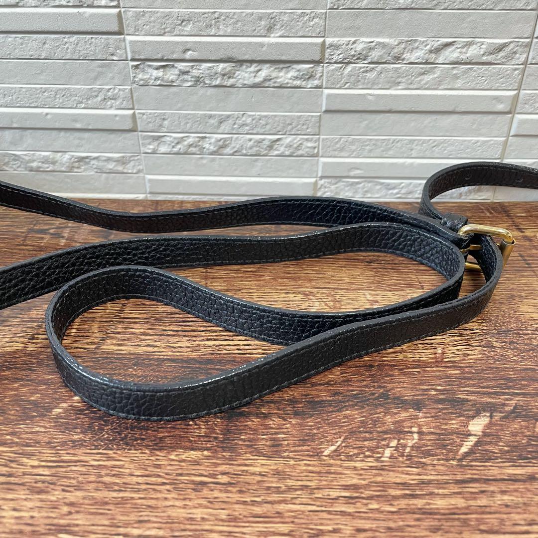 Fendi Leather FF Logo Shoulder Bag Black — view 7