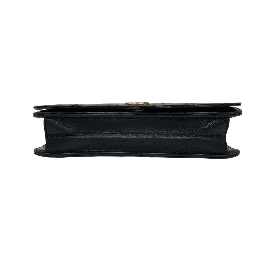 Chanel Quilted Lambskin Chain Shoulder Bag CC Logo Black — view 5