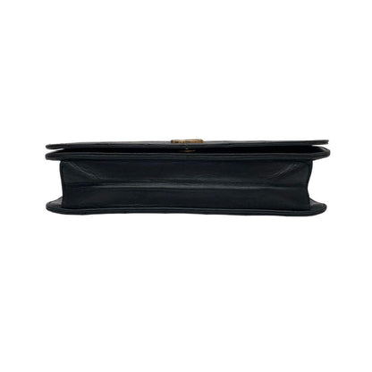 Chanel Quilted Lambskin Chain Shoulder Bag CC Logo Black — view 5