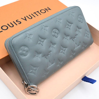 Louis Vuitton Monogram Cousin Zippy Wallet Blue