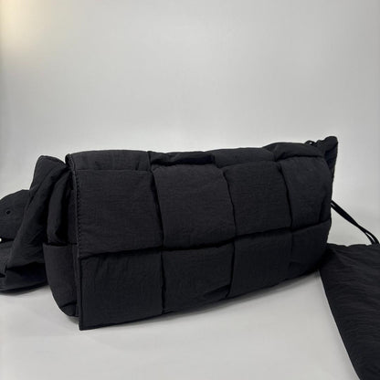 Bottega Veneta IC Padded Tech Shoulder Bag Black — view 3