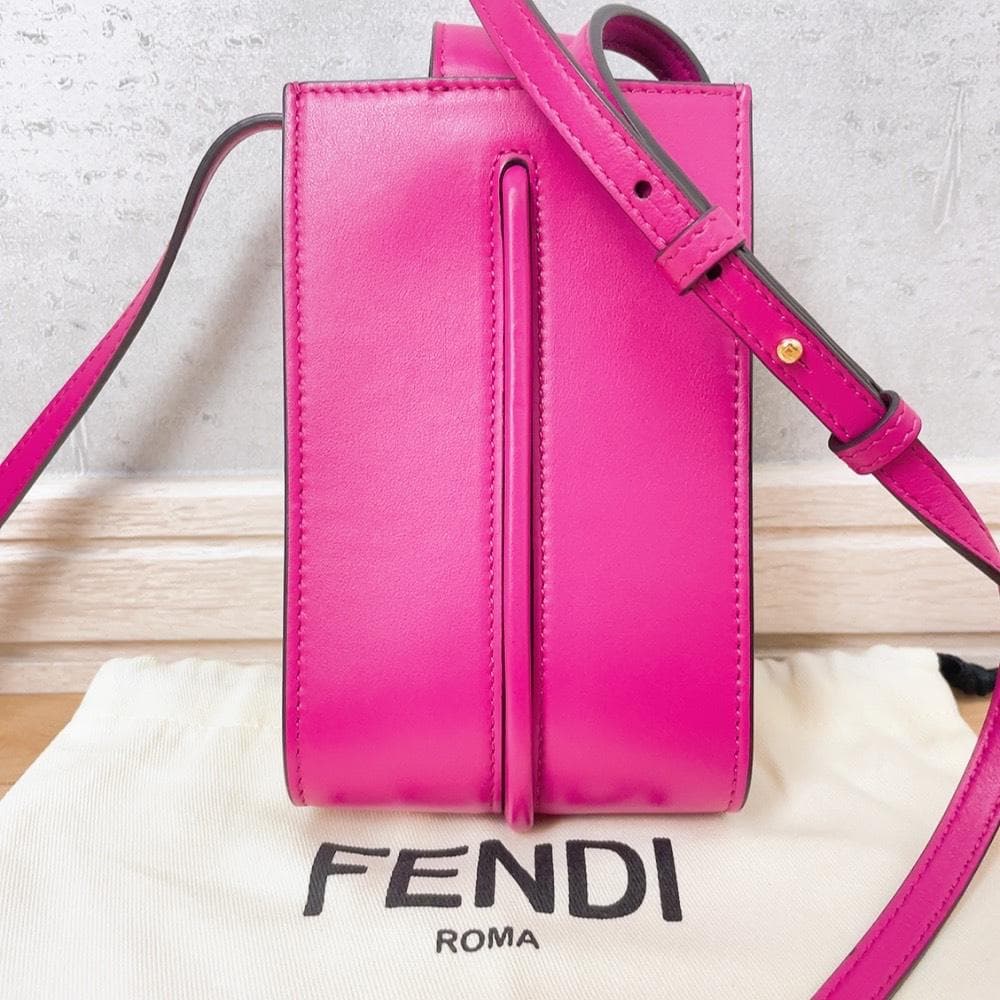 Fendi Shoulder Bag Pink Phone Pouch — view 3
