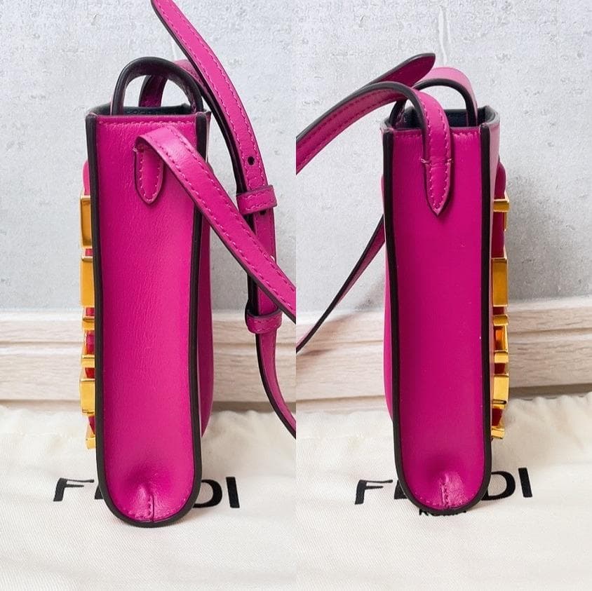 Fendi Shoulder Bag Pink Phone Pouch — view 4