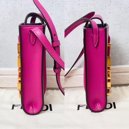Fendi Shoulder Bag Pink Phone Pouch — view 4