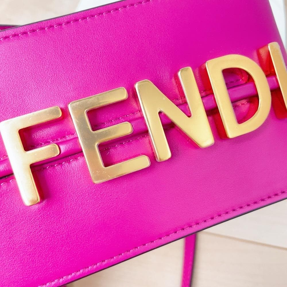 Fendi Shoulder Bag Pink Phone Pouch — view 6