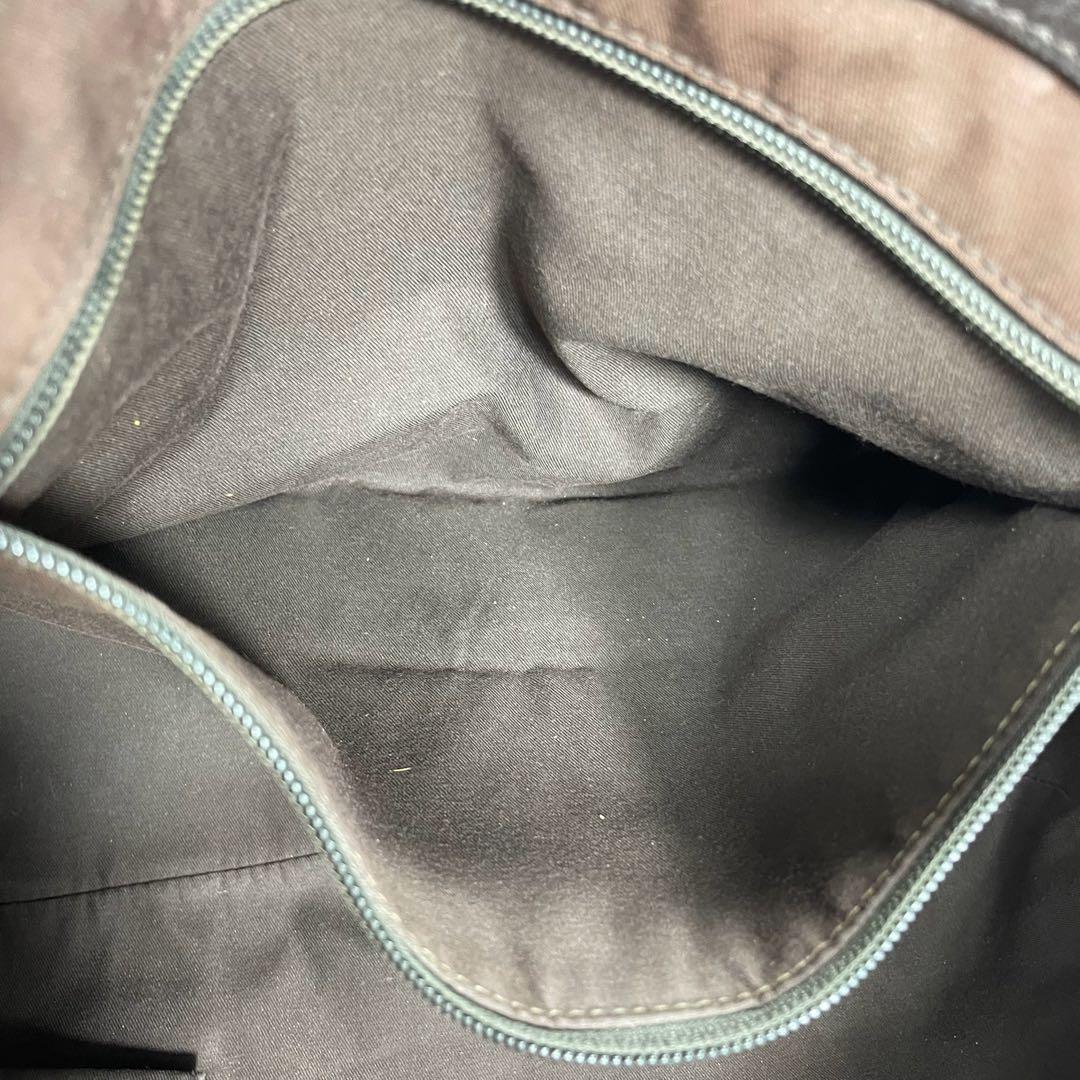 Gucci GG Tote Brown Beige Logo Leather — view 6