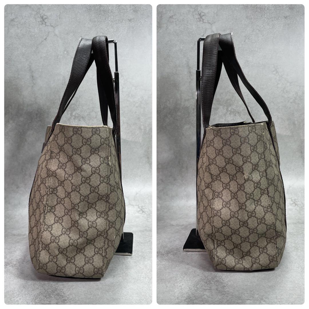 Gucci GG Tote Brown Beige Logo Leather — view 7