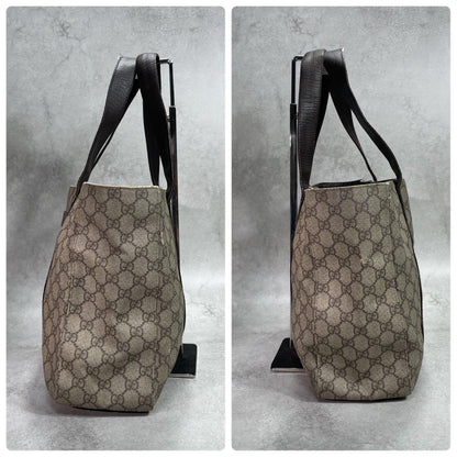 Gucci GG Tote Brown Beige Logo Leather — view 7