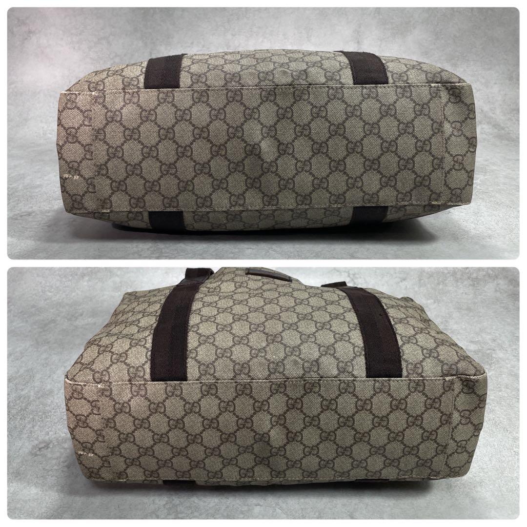Gucci GG Tote Brown Beige Logo Leather — view 8