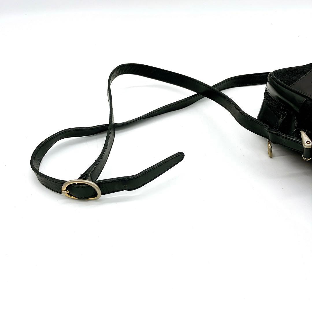 Gucci Shoulder Bag GG Canvas Sherry Line Black