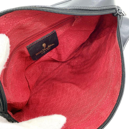 Gucci Shoulder Bag GG Canvas Sherry Line Black