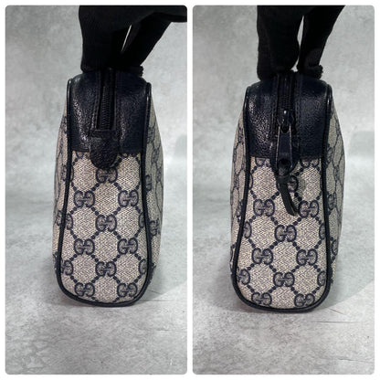 Gucci GG Sherry Line Clutch Navy Leather — view 5