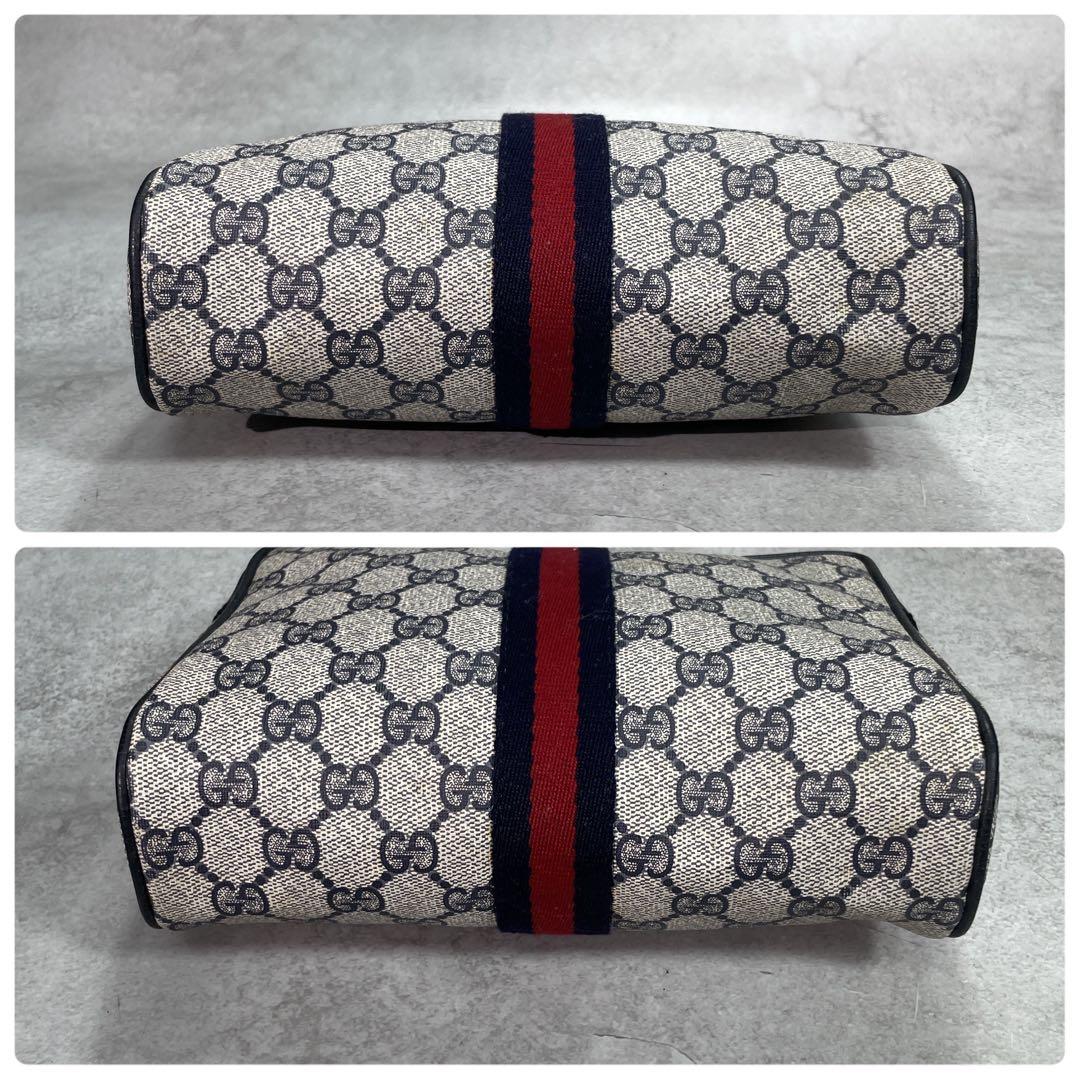 Gucci GG Sherry Line Clutch Navy Leather — view 6