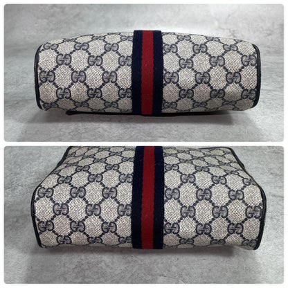 Gucci GG Sherry Line Clutch Navy Leather — view 6