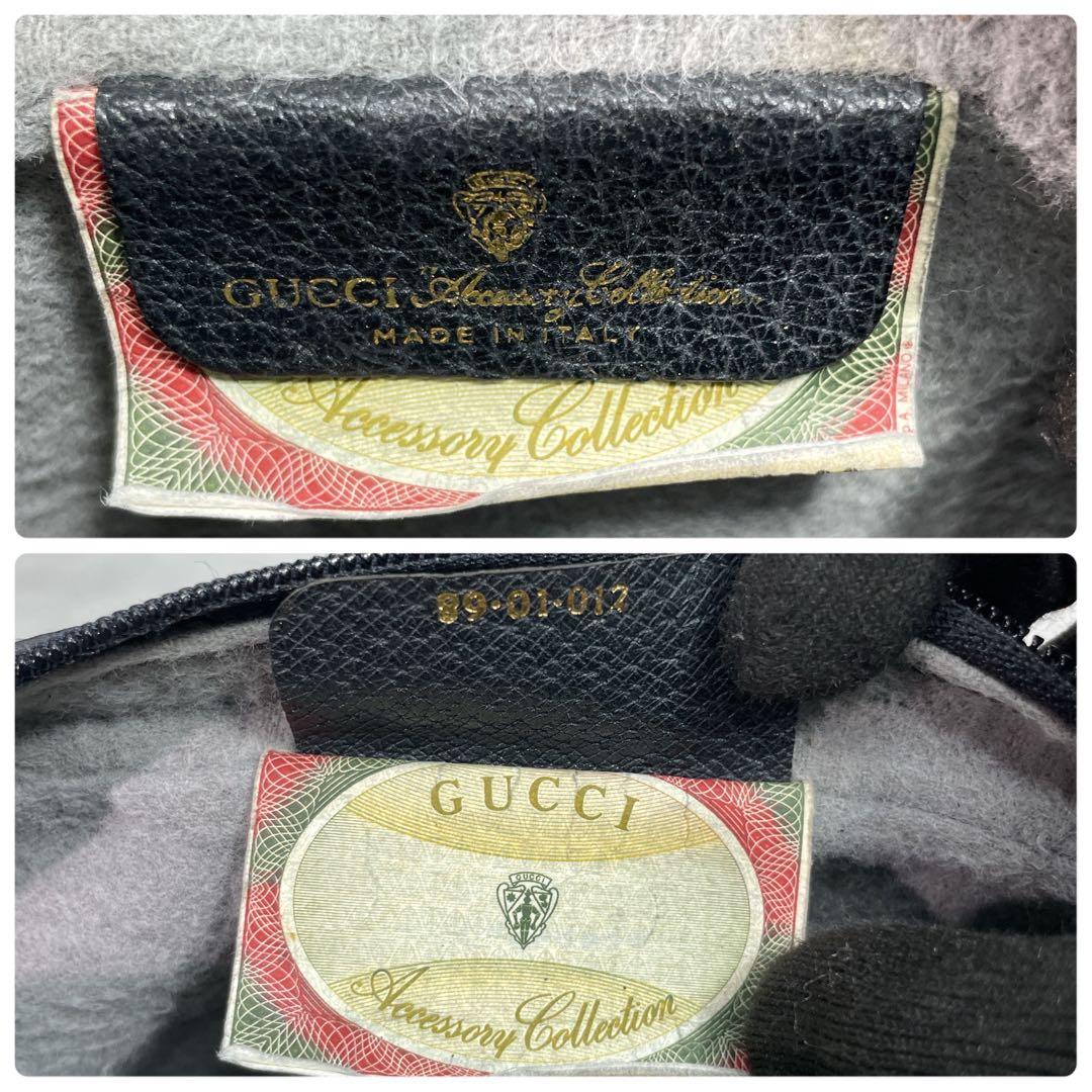 Gucci GG Sherry Line Clutch Navy Leather — view 8