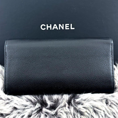 Chanel Super Wallet Coco Stitch Caviar Leather Flap — view 3