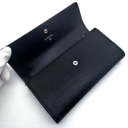 Chanel Super Wallet Coco Stitch Caviar Leather Flap — view 4