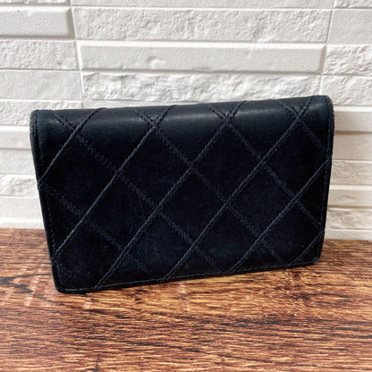 Chanel Bicolor Quilted Lambskin Card Case Business Holder Black — view 2