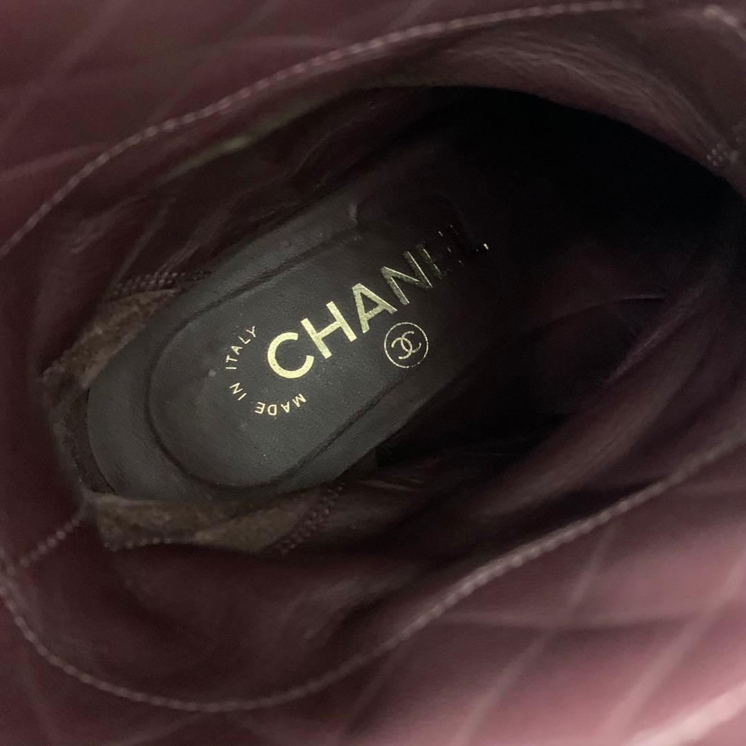 Chanel Leather Logo CC Short Boots Black — view 8