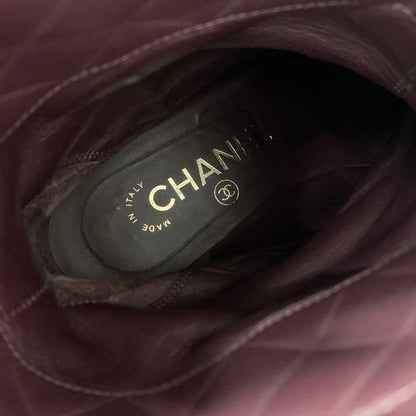 Chanel Leather Logo CC Short Boots Black — view 8