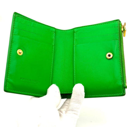 Bottega Veneta Fold Wallet Cassette Maxi Intrecciato Green — view 3
