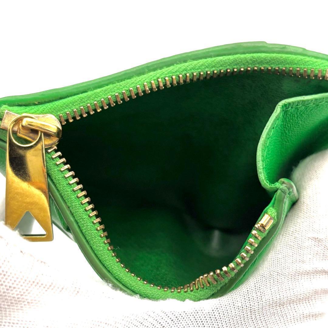 Bottega Veneta Fold Wallet Cassette Maxi Intrecciato Green — view 5
