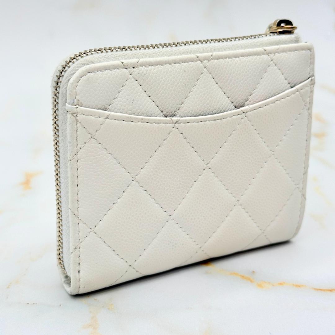 Chanel Caviar Leather Compact Wallet — view 6