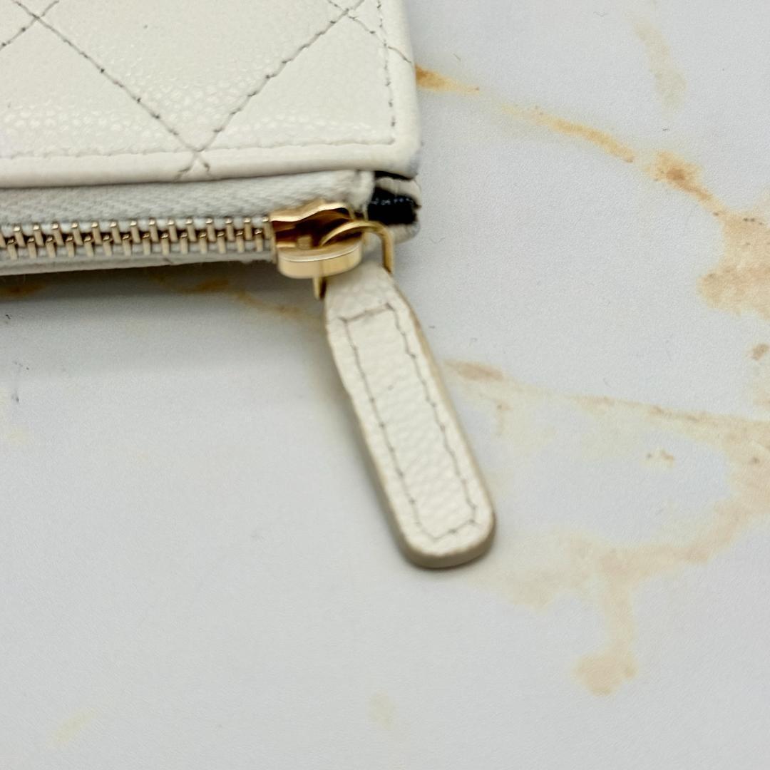 Chanel Caviar Leather Compact Wallet — view 8