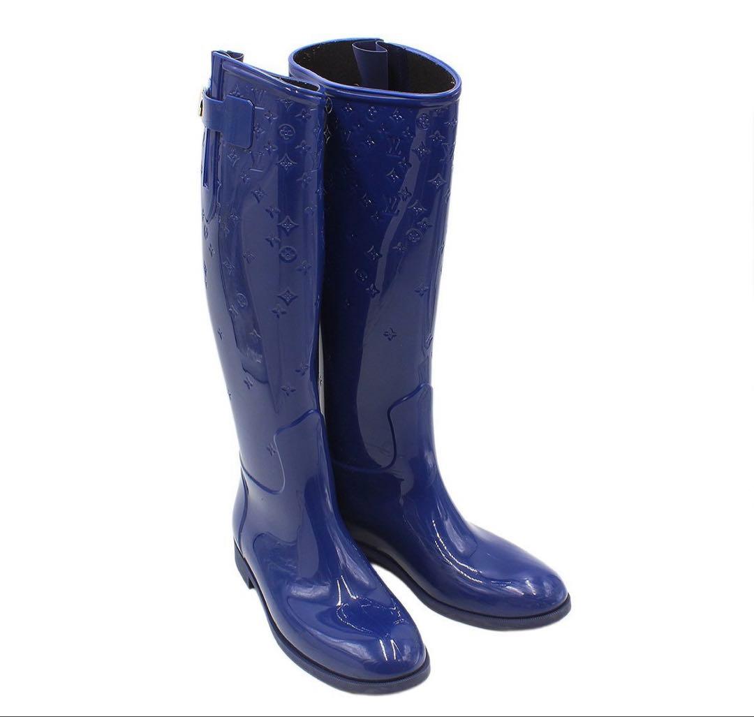 Louis Vuitton Drops Line Rubber Long Rain Boots — view 2