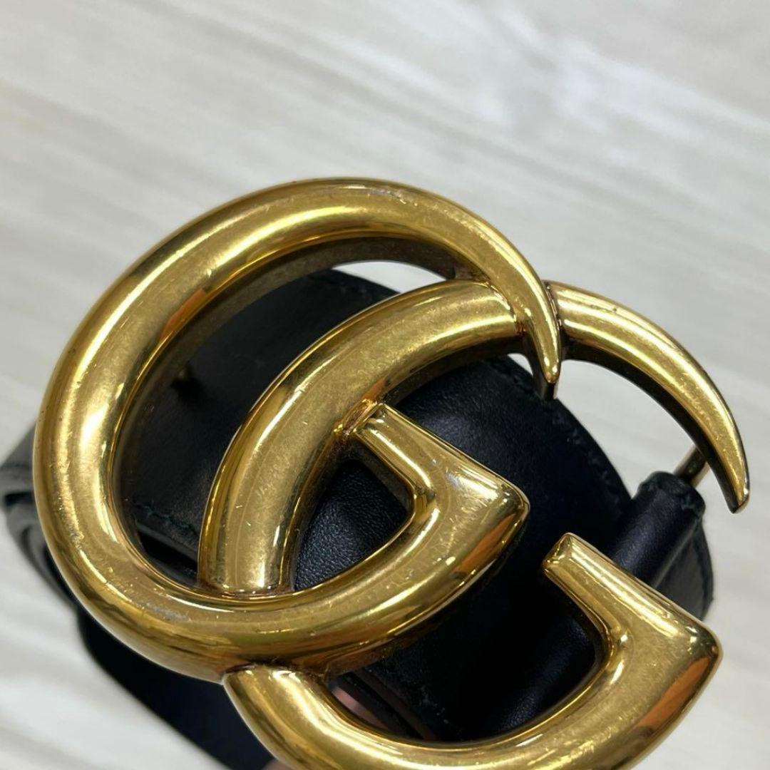 Fine Gucci Re-edition Double G GG Marmont Wide Leather Belt