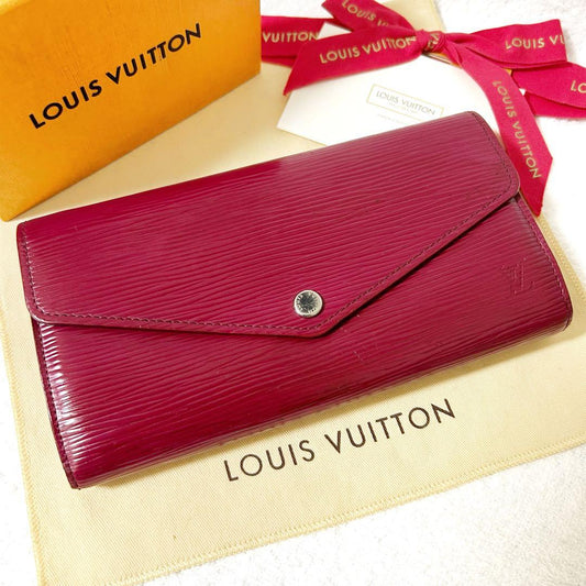 Louis Vuitton Portefeuille Sarah Epi Fuchsia Long Wallet
