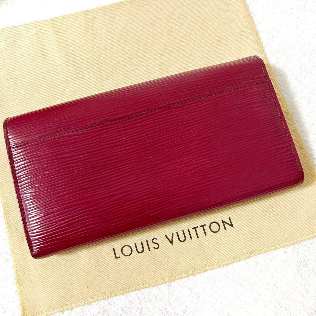 Louis Vuitton Portefeuille Sarah Epi Fuchsia Long Wallet