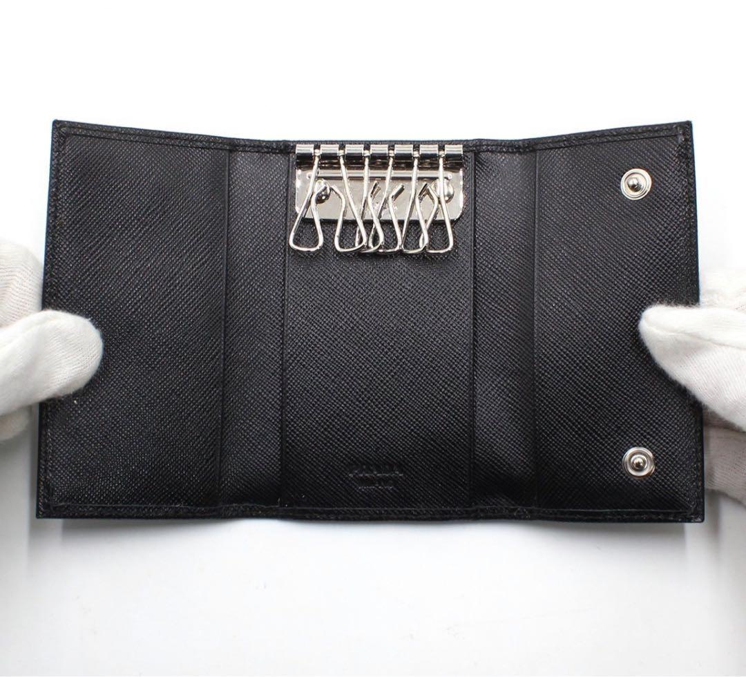 Unused Prada Saffiano Leather 6-ring Key Case