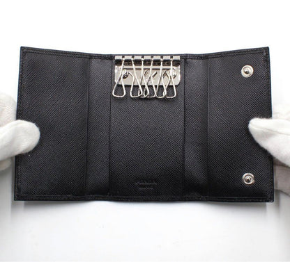 Unused Prada Saffiano Leather 6-ring Key Case
