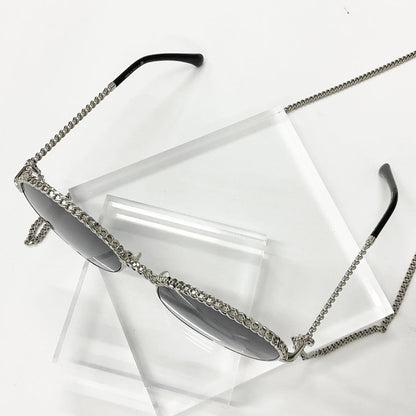 Chanel Sunglasses CC Logo Chain Eyewear Silver — view 4