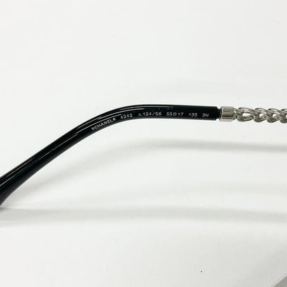 Chanel Sunglasses CC Logo Chain Eyewear Silver — view 7