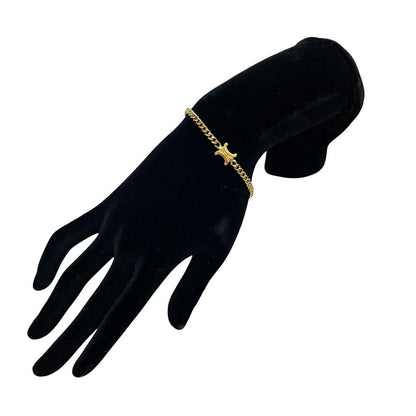 Celine Triomphe Logo Chain Bracelet Bangle Gold — view 7