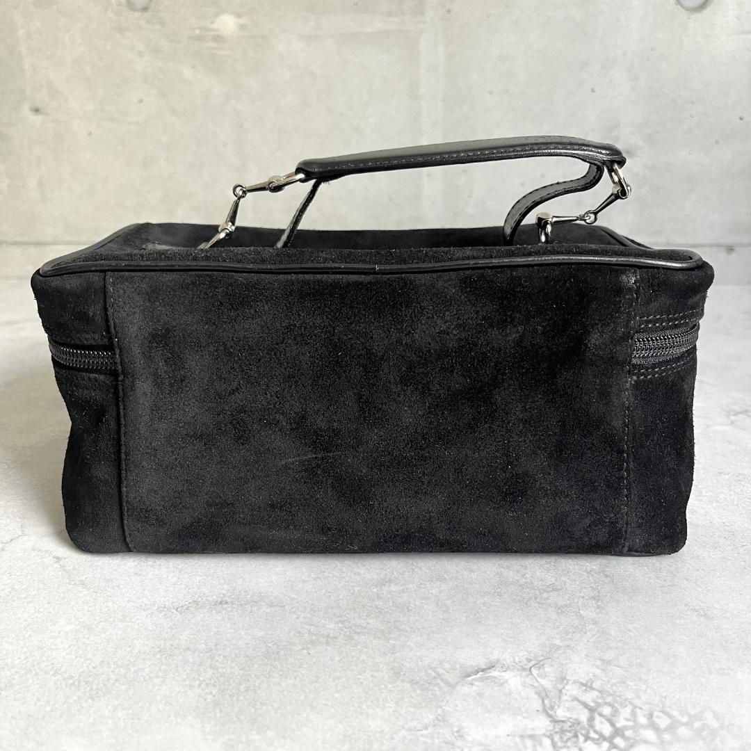 Gucci Vanity Pouch Horsebit Suede Black — view 2