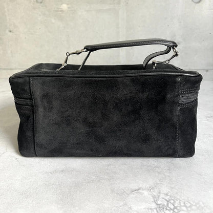 Gucci Vanity Pouch Horsebit Suede Black — view 2