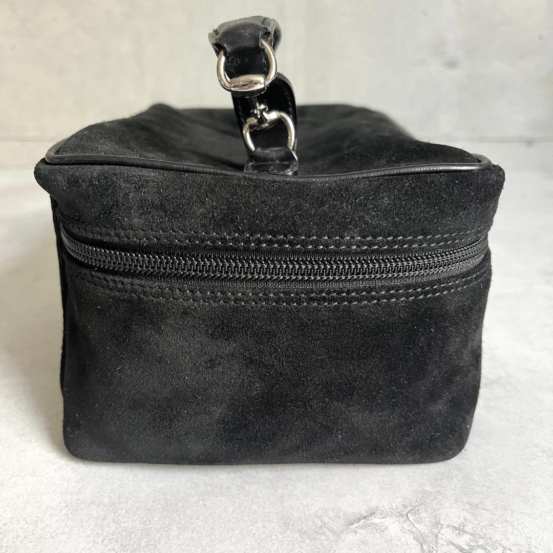 Gucci Vanity Pouch Horsebit Suede Black — view 4