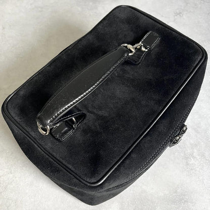 Gucci Vanity Pouch Horsebit Suede Black — view 8