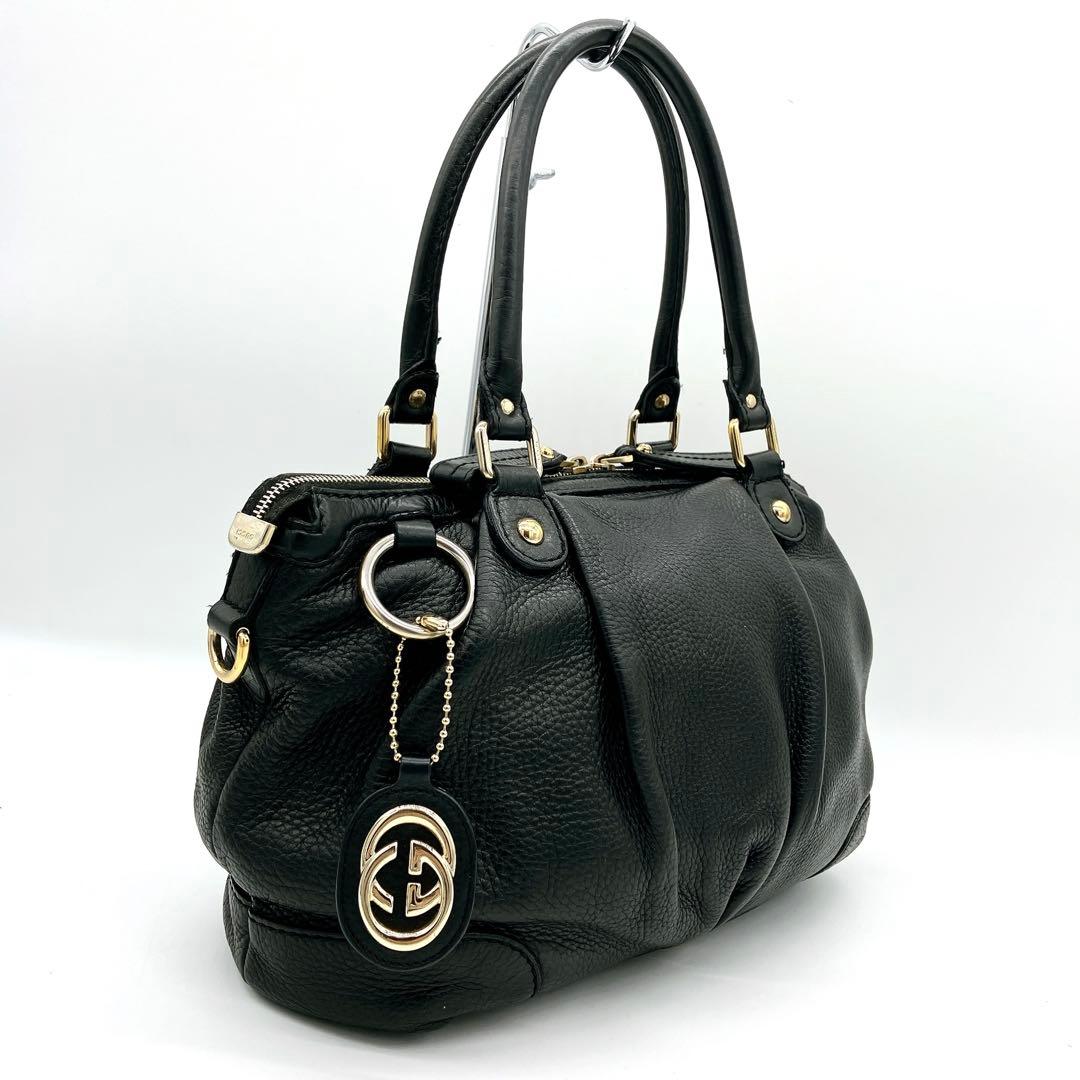 Gucci 2-way Bag Handbag Sookie Leather Black