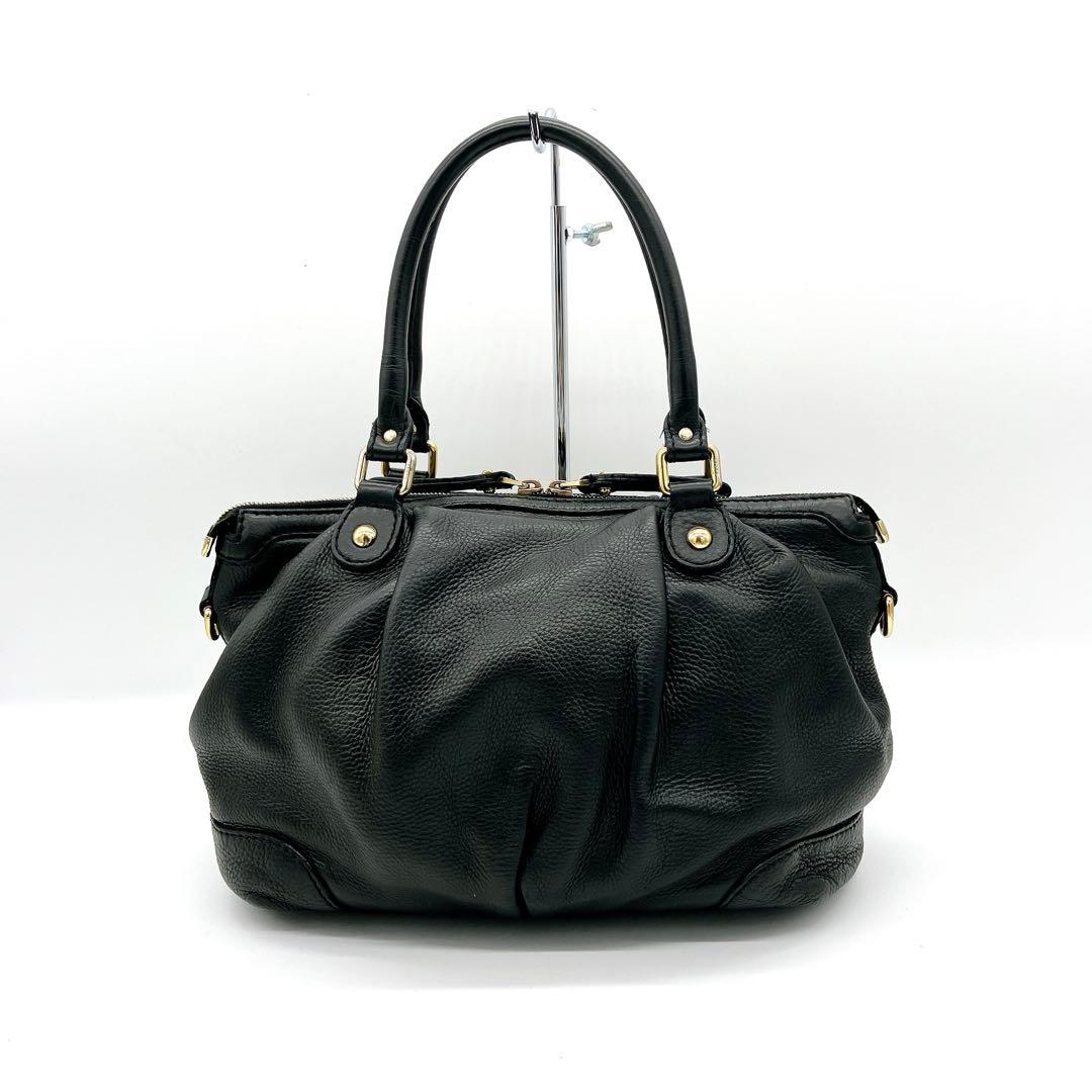 Gucci 2-way Bag Handbag Sookie Leather Black