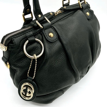 Gucci 2-way Bag Handbag Sookie Leather Black